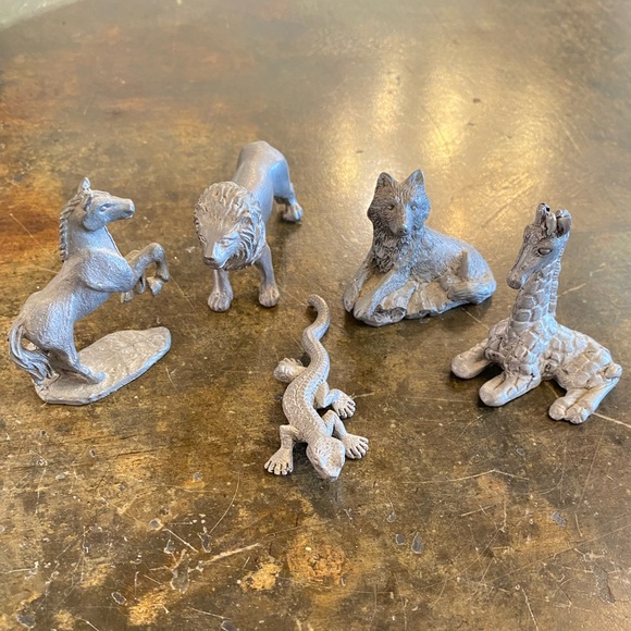 girl scouts Art Vintage Miniature Cast Pewter Figurine Set Lot Girl Scout Poshmark